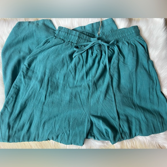 #444. All day Loose Fit Pants - Teal - Picture 5 of 7